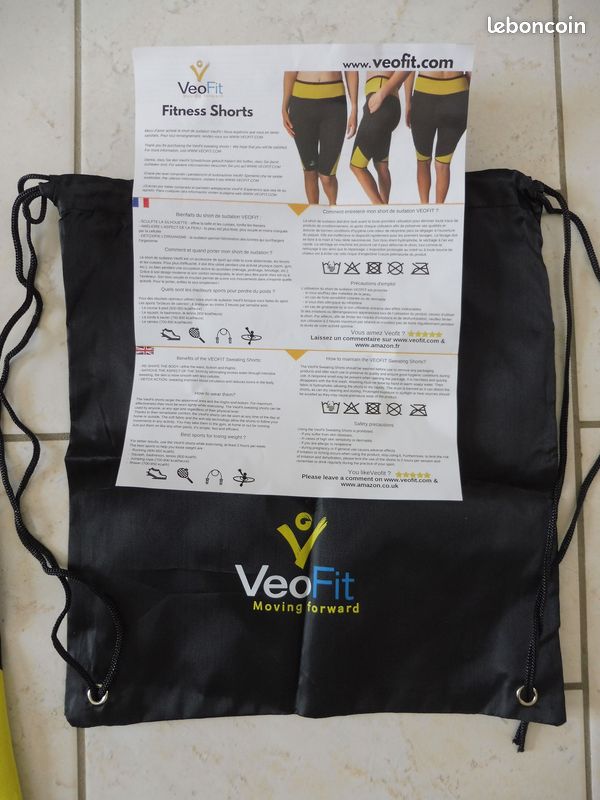 Short De Sudation VeoFit - Néoprène Amincissant Ventre/Cuisses | Effet Sauna + Housse Offerte