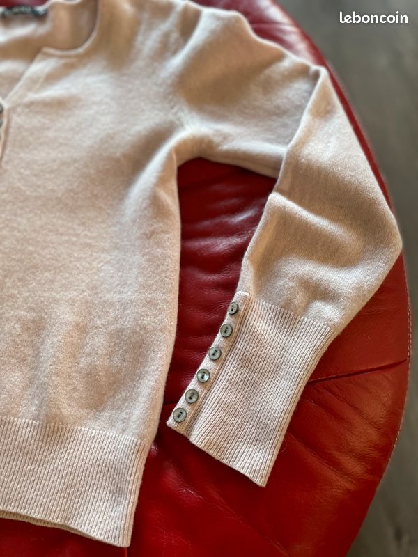 Pull rose mauve laine CAROLL 36 (image 4)