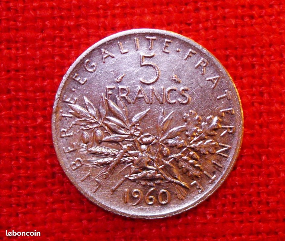 Pièce De 5 Francs Argent 1960 Semeuse Roty - Qualité SPL - Rare