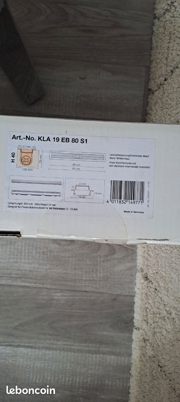 Kit évacuation caniveau douche à l'italienne (image 7)