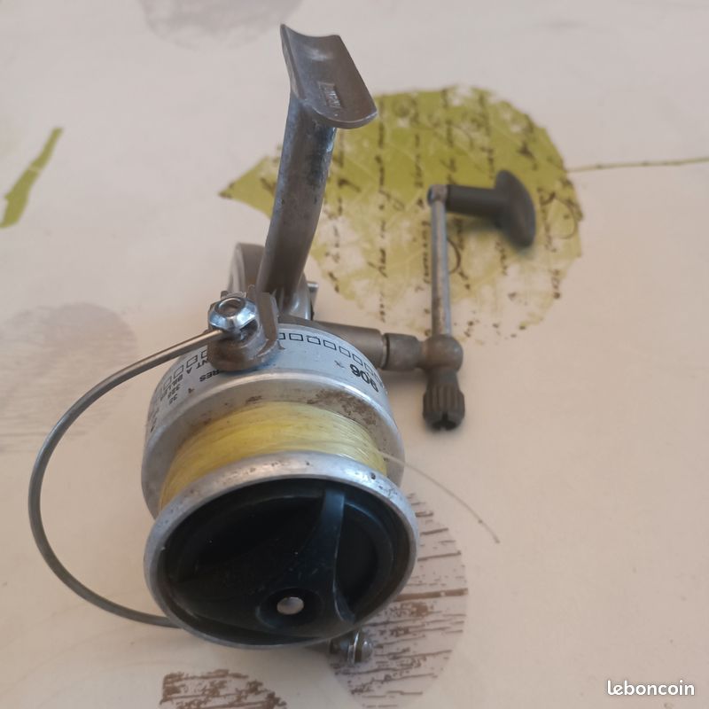 MOULINET PÊCHE ANCIEN mitchell 908 bronze doré reel carrete