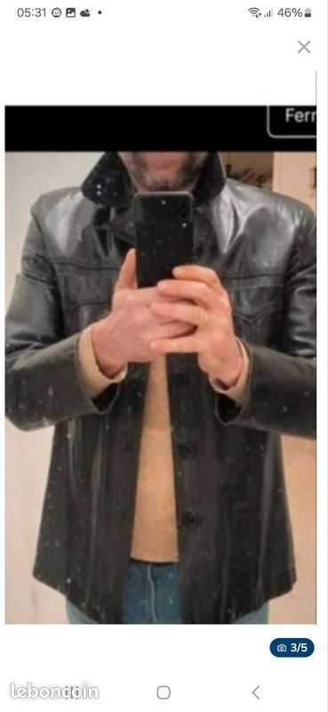 Veste blouson vintage cuir oakwood homme XL Vêtements