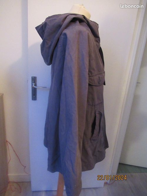 Manteau doublé femme "tipster "40 bleu ardoise très bon état (image 3)