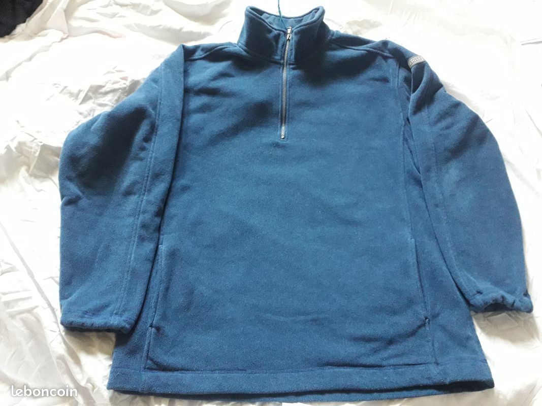 Sweat à Capuche Old Navy Homme Bleu Marine Polaire XXL - Brodé évasé - Vintage
