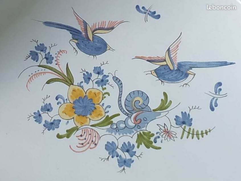 Serviteur en faïence bleue - Artisanat La Chapelle-des-Pots (image 2)