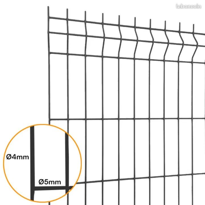 Panneau rigide PRO+ vert RAL 6005 H1,73 – 2,50 m (image 1)