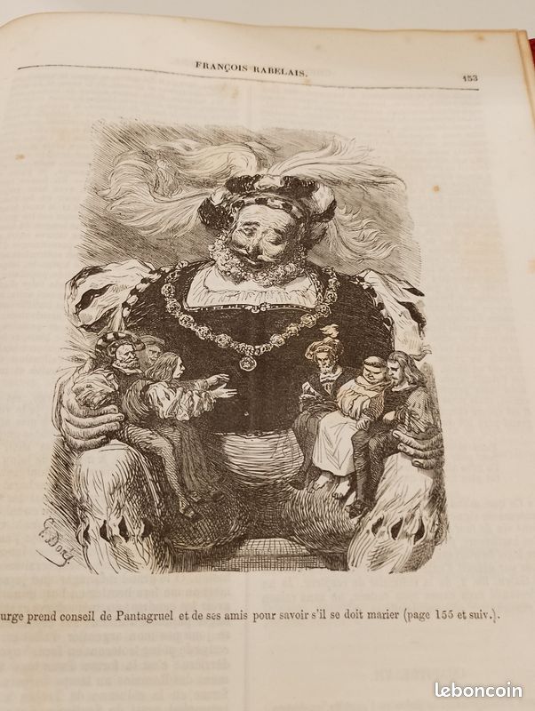 Rare Œuvre de François Rabelais. Gargantua, Pantagruel. Paris 1854 (image 9)