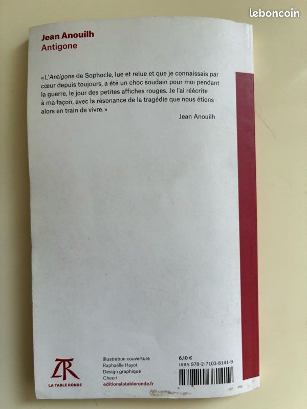 Antigone - Jean Anouilh - édition La petite vermillon (image 2)