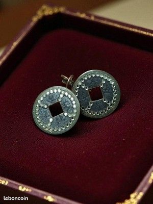 Paire De Boucles D'oreilles Vintage Anciennes - Bijou Rétro Collection - Fabriqué En France