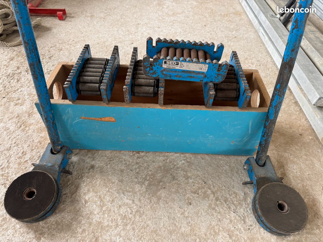Patins rouleurs industriels SED 4 x 100 kN - capacité env. 40 tonnes - levage / chenillettes / manutention (image 1)