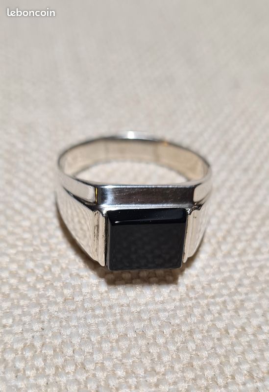 Bague Ancienne En Argent Massif 925 Rhodié – Bijou Vintage Occasion, à Nettoyer Et Restaurer