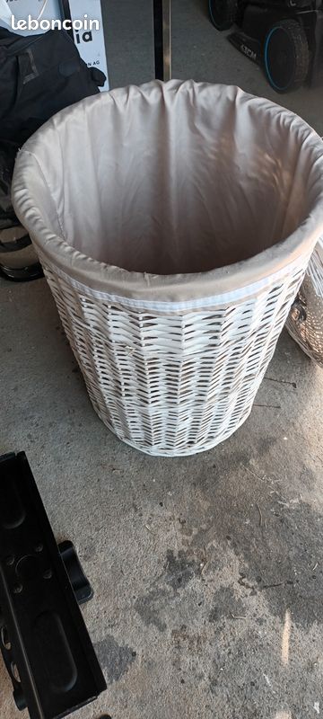 Panière en osier blanc (image 2)