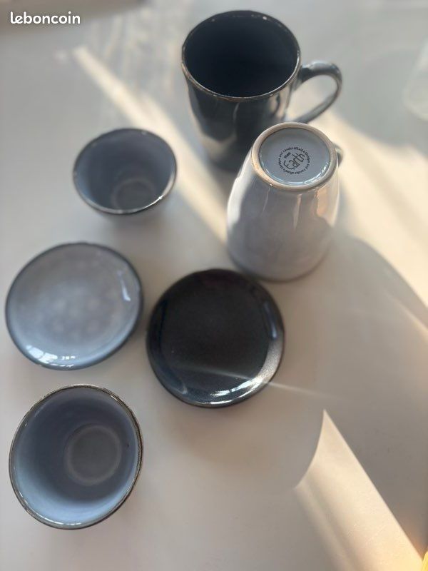 Ensemble 6 pièces vaisselle petit déjeuner earth casa (image 2)