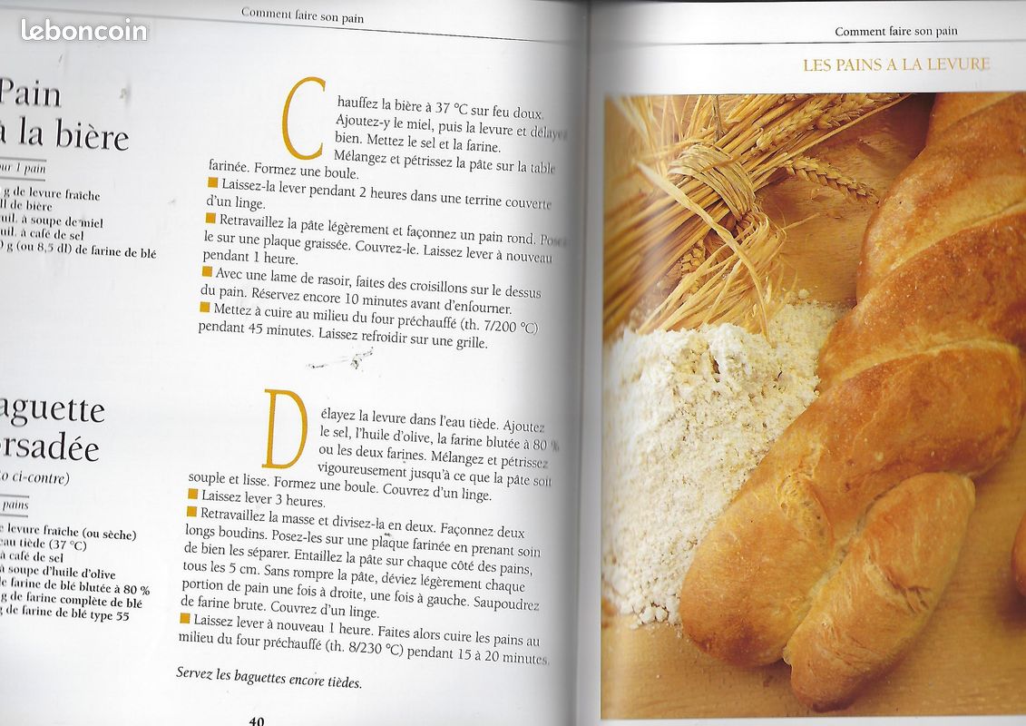 Livre " comment faire son pain " composants materiels ustensils recettes editions rustica (image 4)