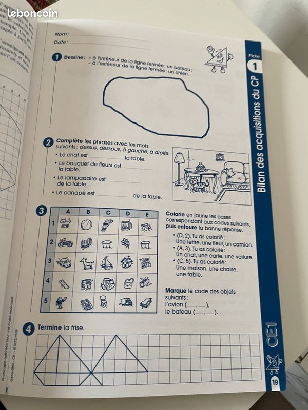 Géométrie CE1 Fiches à photocopier (image 9)
