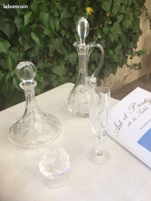 Service Verres et Carafes Cristal Art et Prestige de la table fait main artisanal 24% (image 1)