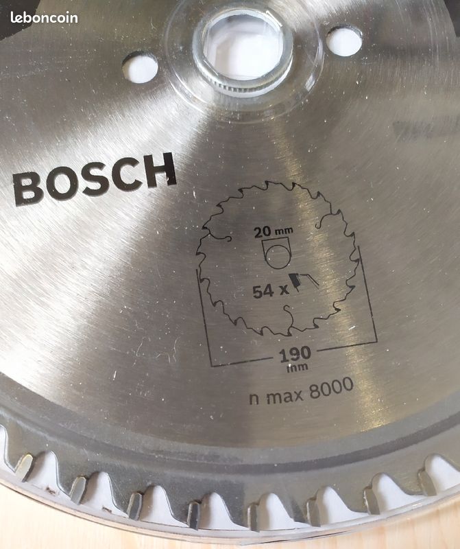 Lame scie circulaire BOSCH 190mm 54 dents (image 3)