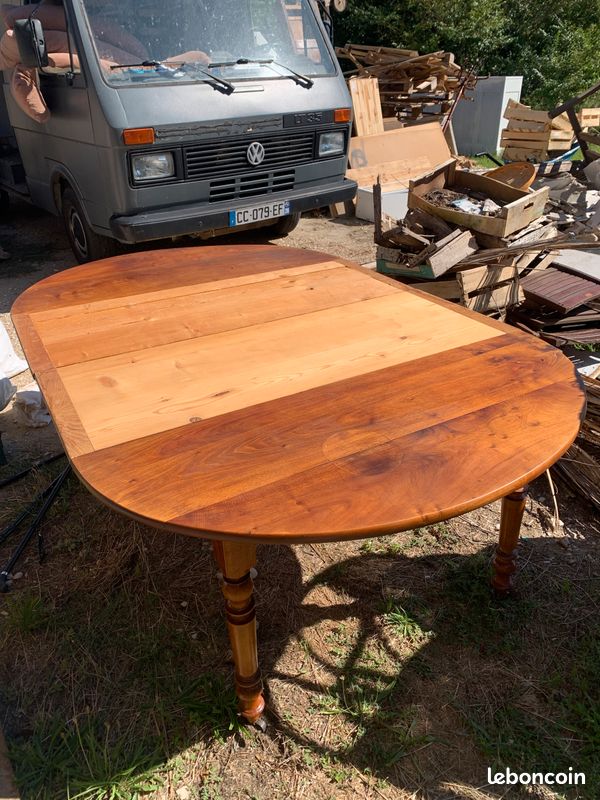 Table ovale extensible 2 rallonges (image 1)