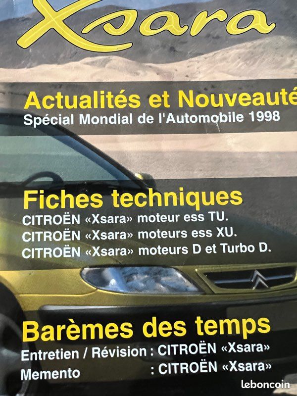 Fiches techniques auto - CITROEN - XSARA - XSARA - XSARA PICASSO