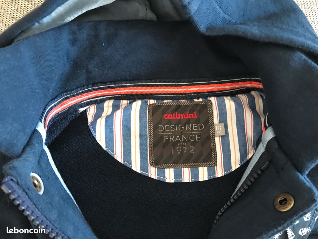Veste a capuche catimini 18/24 mois neuf (image 2)
