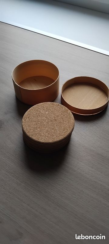 6 Dessous De Verre En Liège Personnalisé "Bourgogne