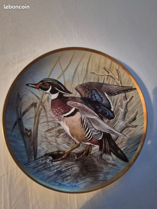 17 assiettes en porcelaine de Limoges : collection neuves "Water birds of the world" (image 3)