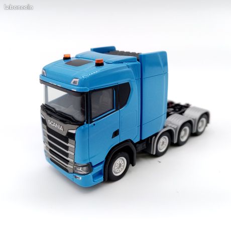 Herpa Maquette Camion Iveco S-Way Tracteur Solo 3 essieux, échelle 1/87, Model Allemand, pièce de Collection, Figurine Plastique