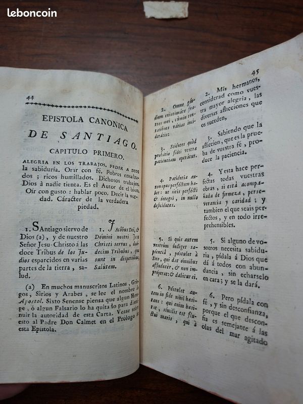 Rare 1787 – VERSION PARAFRÁSTICA DE LAS EPÍSTOLAS CANÓNICAS – RICARDO VALSALOBRE – MADRID (image 5)