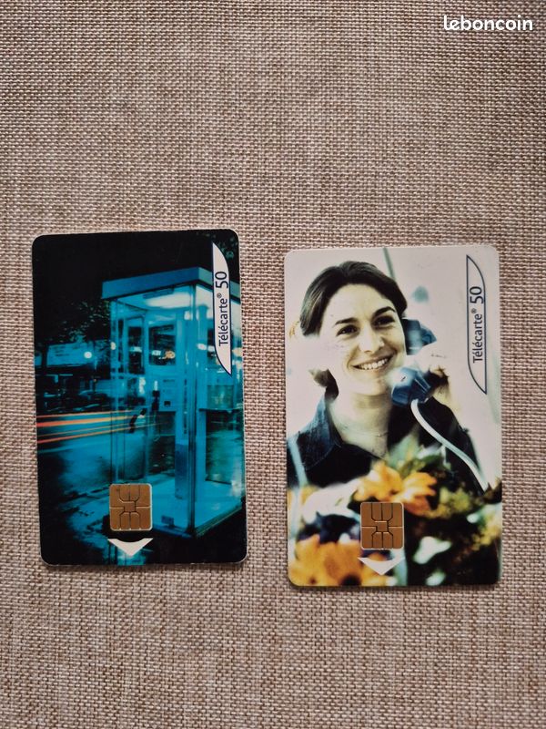 2 telecarte carte téléphonique instantané de cabines (image 1)