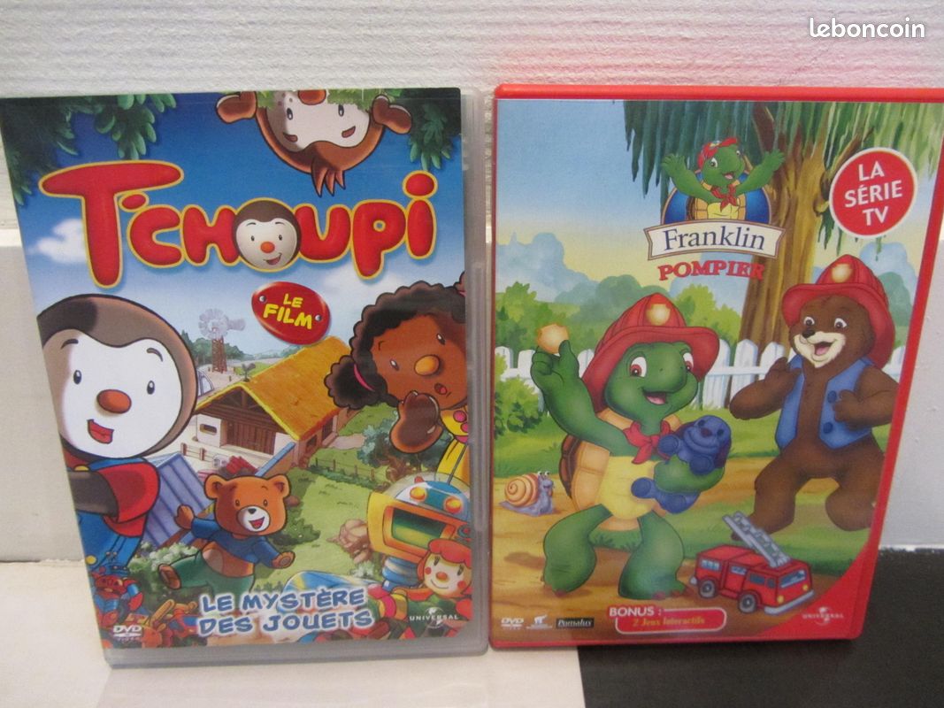 2 dvd dessins animés FRANKLIN et T’CHOUPI Très bon état (image 1)