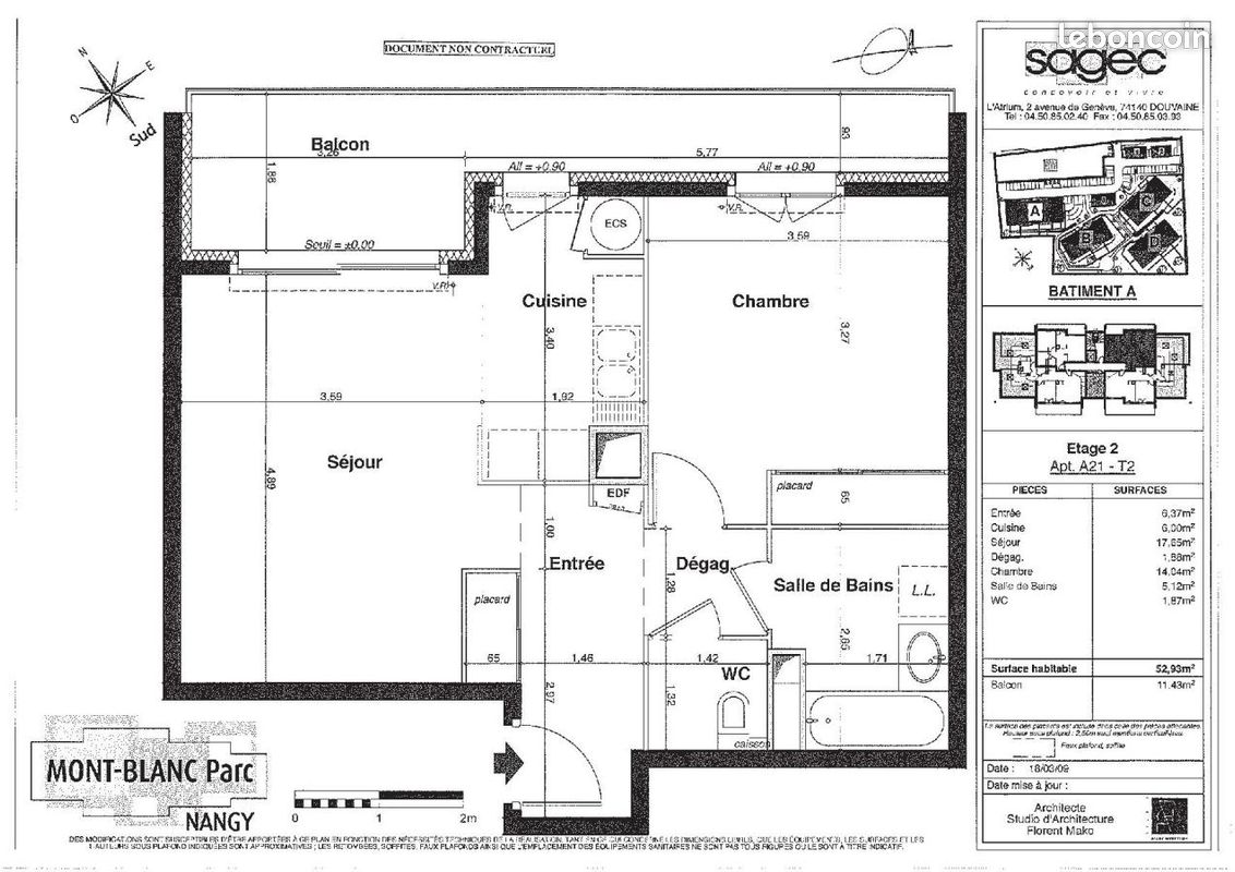 Appartement 2 pièces 53 m² · à Nangy · 53 m² · 207 000 €
