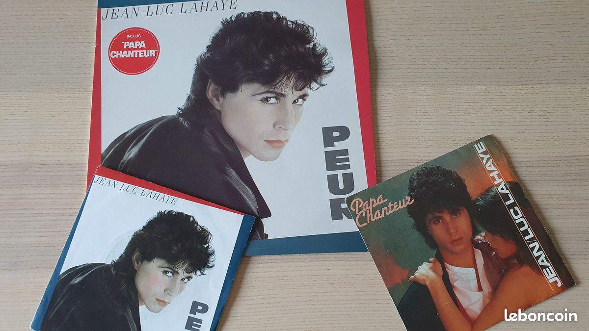 Lot de 3 vinyls 45t/33t - Jean-luc Lahaye - Peur / Papa chanteur (image 1)