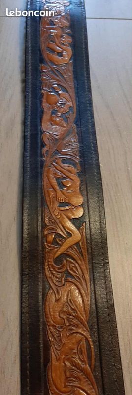 Médiators Inclus Sangle Guitare Motif Fleurs Brodées - Longueur Réglable Avec 6 Médiators - Cuir Coton Sangle Guitare électrique