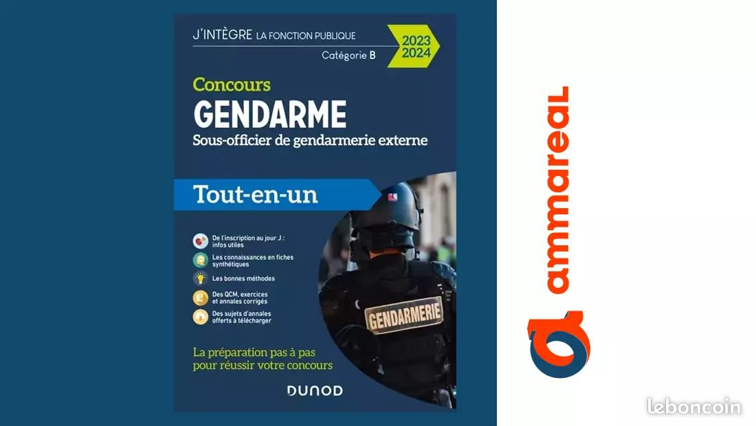 Concours Gendarme - Sous-officier de gendarmerie externe - 2023/2024: Tout-en-un (2023-2024) - R... (image 1)