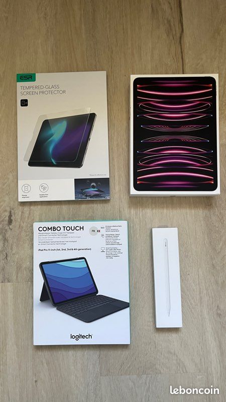 IPad Pro M2 256Go Wi-Fi + Cellular garantie 10/2026 + Apple Pencil 2 + Logitech Combo Touch (image 5)