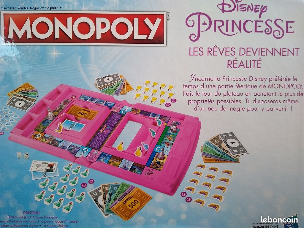 NEUF Monopoly Junior - Disney Princesses - version française 