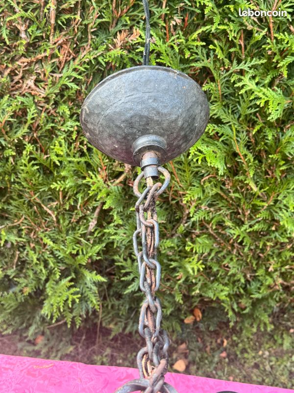 Lustre buche fer forgé (8 lampes) (image 3)