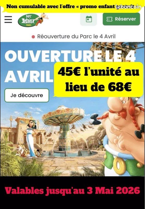 Billets Parc Asterix - Jeux & Jouets