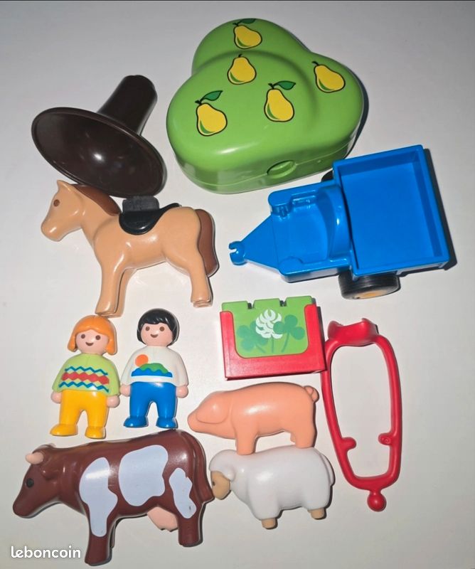 123 playmobil enfants et charrette 6620 complet (image 2)