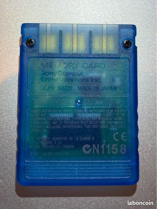 PS2 Memory Card Original Sony Magicgate Bleu SCPH-10020 8 MB Carte
