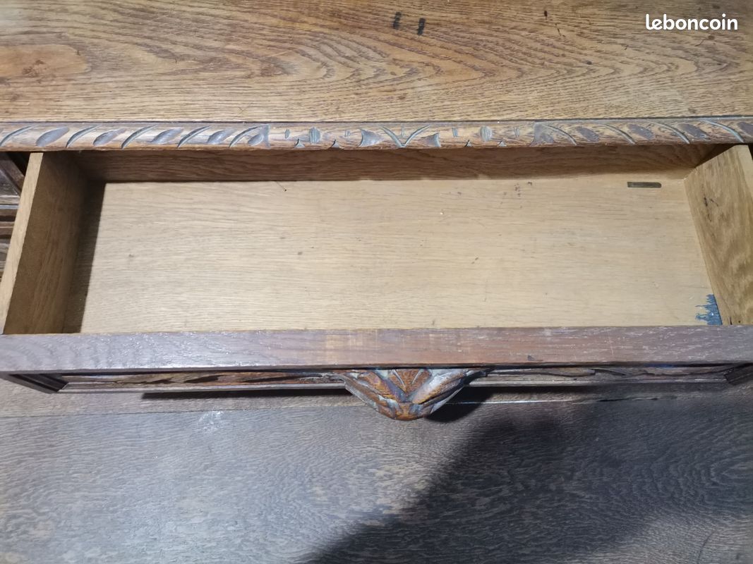 Bureau ancien à gradin en chêne – fin XIXᵉ siècle – très bon état (image 6)