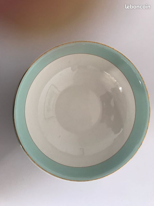 Service de table vintage 41 pièces - K&G Lunéville "Senlis" - Vert d'eau & Or (image 11)