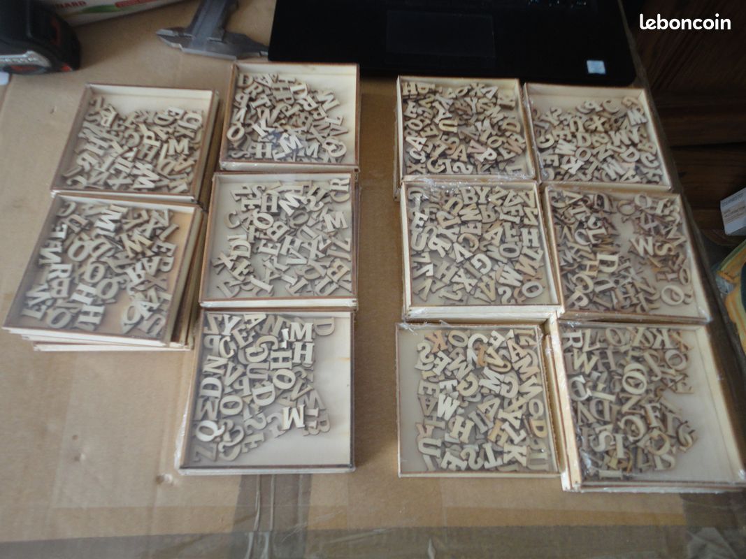 LOT de 2756 lettres alphabets en bois NEUVES (image 3)
