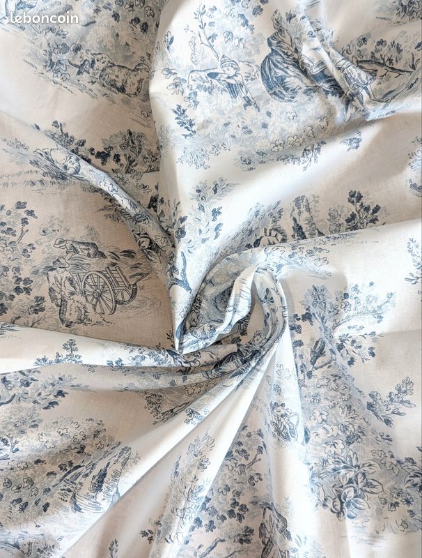 Tissus toile de jouy motifs champ70x145cm (image 5)