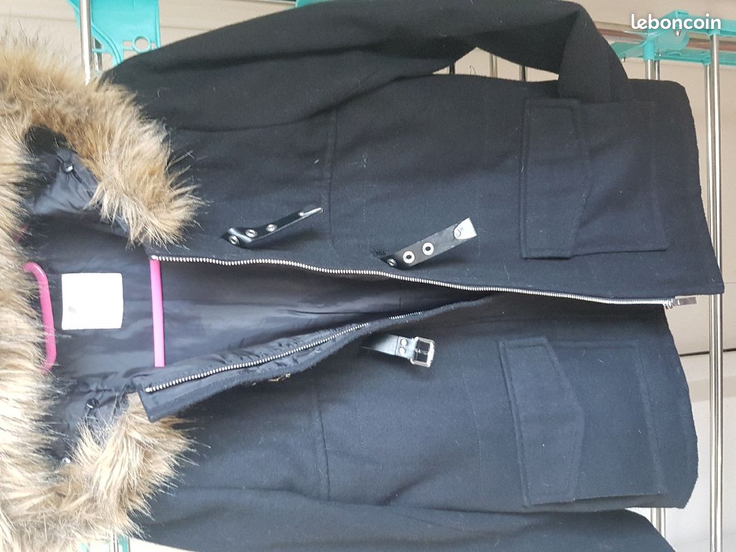 Manteau noir court (image 1)