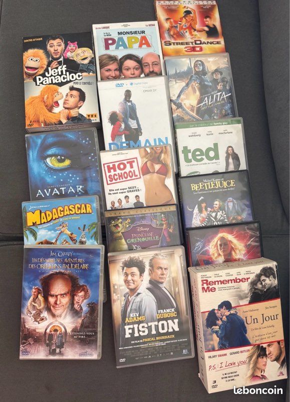 Lot de DVD – films comédie, action, animation & romance (5 pièce ou lot complet) (image 1)
