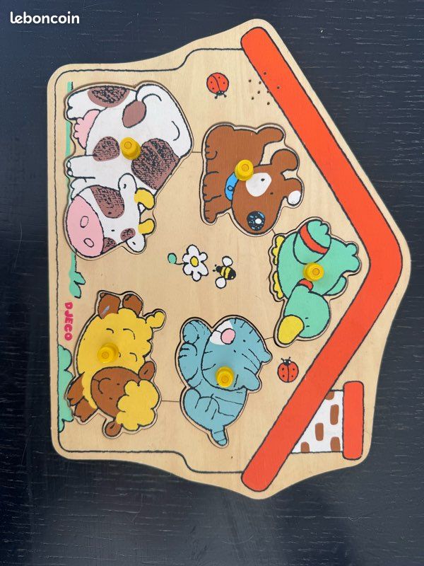 Puzzle encastrement DJECO en bois (image 1)