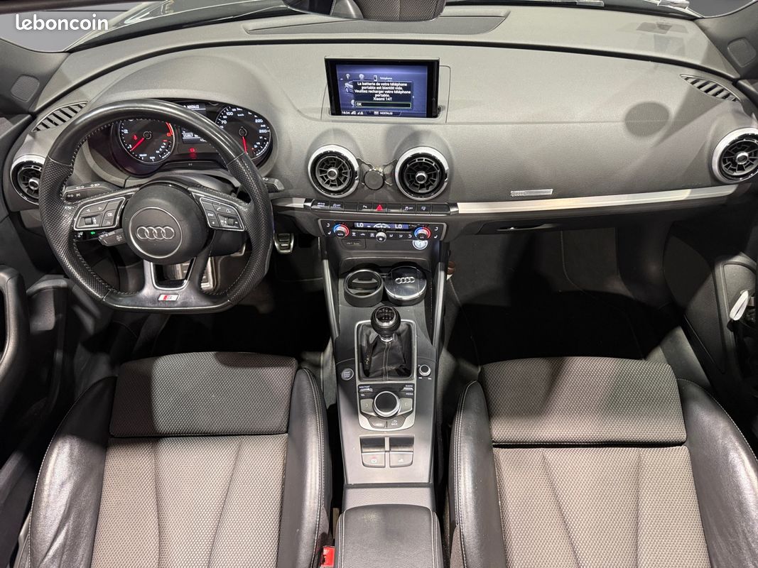 AUDI A3 CABRIOLET 2.0 TDI 150 S Line Garantie 12 mois Sièges chauffants Capote acoustique Roue de secours (image 2)