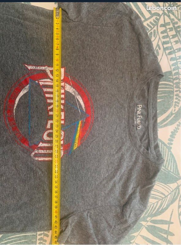 T-shirt Pink Floyd Pour Enfant Taille 12 Ans - Noir, Manches Courtes, Occasion Très Bon état