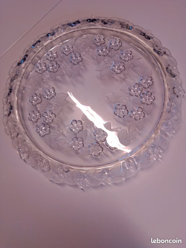 VTG Carmen Walther Glass Satiniert Torte Plate